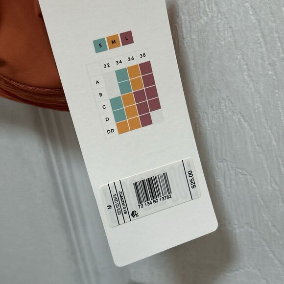 NWT All. You. LIVELY Triangle Bralette Mesh Wireless Bra Size Medium Rust Orange - Picture 8 of 16